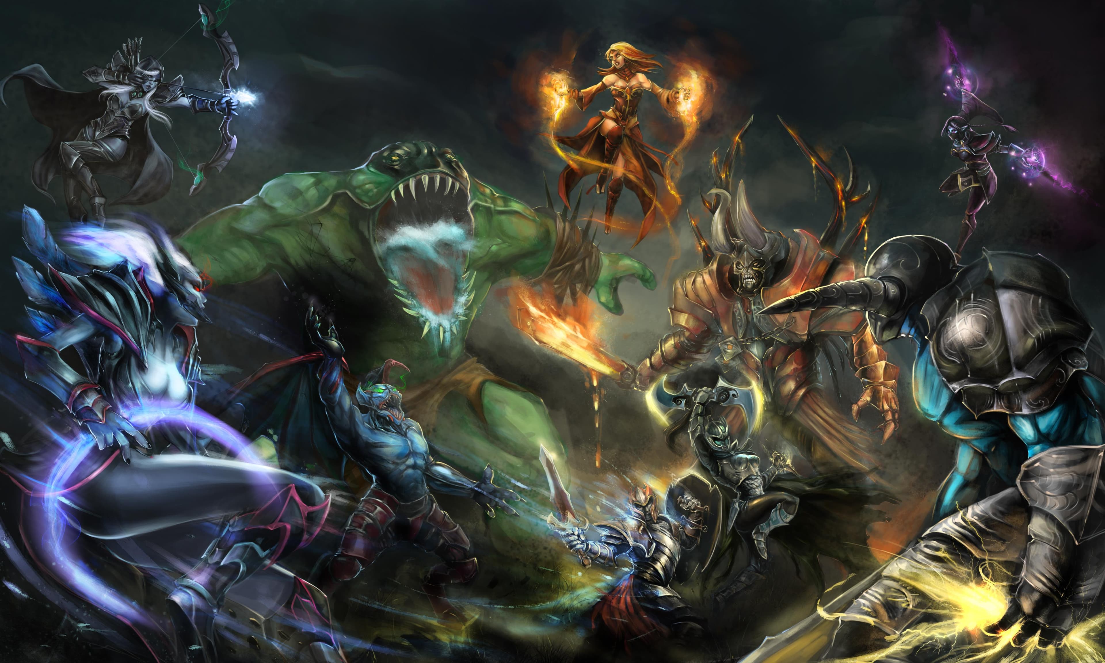 Dota 2 chaotic teamfight showing confusion and misplayed meta decisions in 2026
